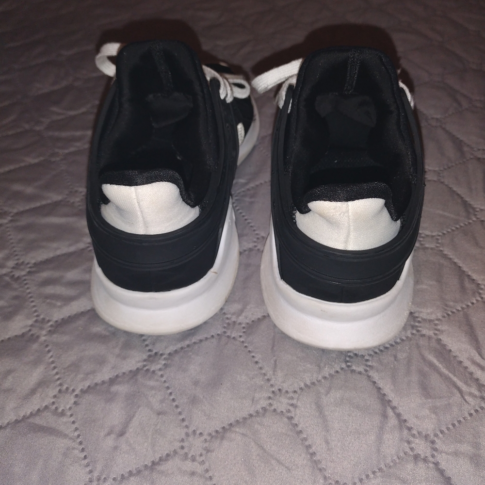 Women's Adidas Equipment black and white tennis shoes
